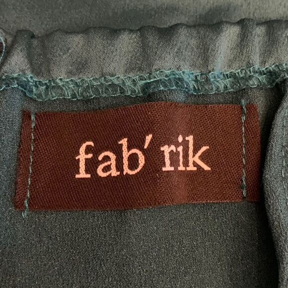 Fab’rik Green Strapless Dress Sz S - Picture 3 of 5